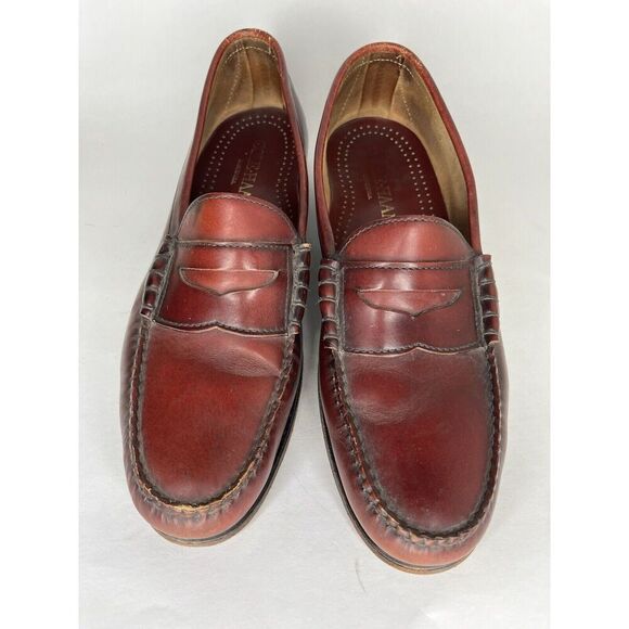 Cole Haan Burgundy Brown Slip On Penny Loafers Dress Shoes Men’s Sz 11D US/44EU - Picture 6 of 13